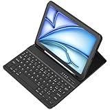 【Batterie Longue Durée et Coque pour Clavier Détachable】Batterie Li-ion premium intégrée avec mode d'économie d'énergie, 2 à 3 heures de charge complète, au moins 80 heures de fonctionnement, 130 jours en veille. Un mécanisme à ressort sous chaque touche fournit une réponse tactile à chaque pression de touche, vous aidant à taper plus rapidement et avec moins d'erreurs que sur un écran tactile. Veuillez charger le clavier lorsque le voyant d'alimentation du clavier clignote en rouge