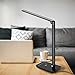 LE Dimmable LED Desk Lamp, 7-Level Brightness Adjustable, Soft Touch Dimmer, Daylight White, Eye Care Natural Light, High Intensity Office Task Lamp for Reading, Study, Computer Work and More (Black)