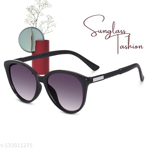 Image of Sunglasses for Women, Cateye Frame, Brown Gradient Lenses, Round Cat Eye Style