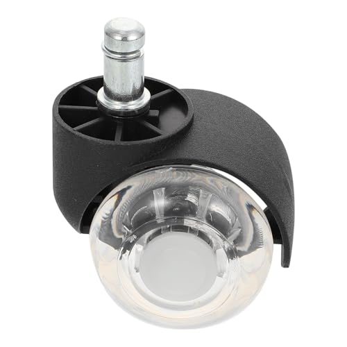 BCOATH Ruota per Mobili da Doppia Rotella Trasparente in PU Resistente e Silenziosa Ruote Girevoli per Sedie Ufficio Parquet e Mobili con Elevata Capacità di Carico