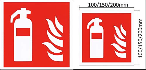 Brandschutzzeichen Feuerlöscher Brandschutzschild selbstklebend nachleuchtend 7010 Symbolschild ASR A1.3 (200x200mm Folie nachleuchtend) Cover