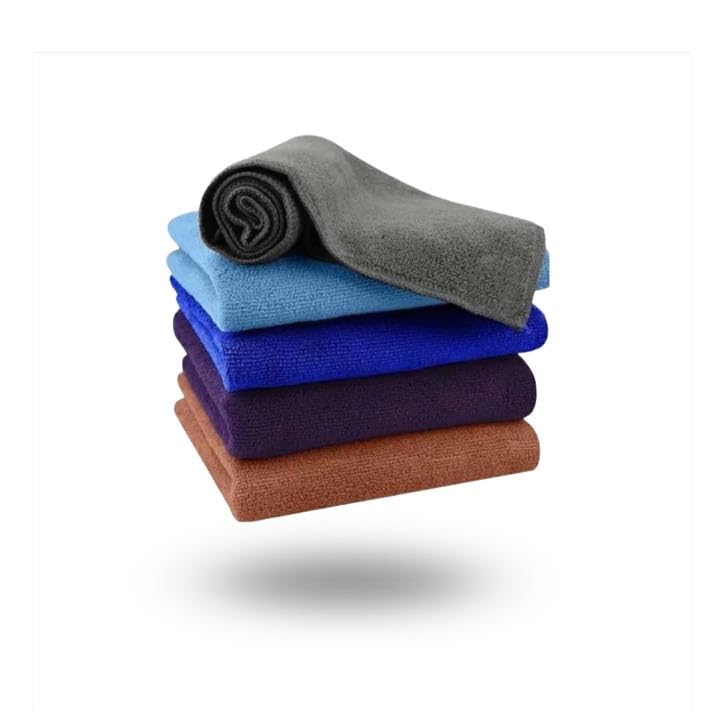 Image of Premium 350 GSM Microfiber car Cleaning Cloth (Pack of 5) | absorbant Microfiber Cloth| car and Bike Washing and Cleaning Multipurpose Micro Fiber Cloths (Multicolour)