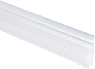 uxcell Shower Door Side Seal, H-Type Shower Door Sweep for 1/4" Glass 197" Long Silicone Frameless Glass Seal Strip, Stop Leak and Create A Water Barrier for Bathroom Office, Clear