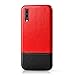 Suhctup Compatible pour Nokia 6.2/7.2 Coque Cuir Premium Ultra Mince Multicolore Étui Style de Design Facile Mode Housse Anti-Choc Antidérapant Protection Cover（Rouge Noir）