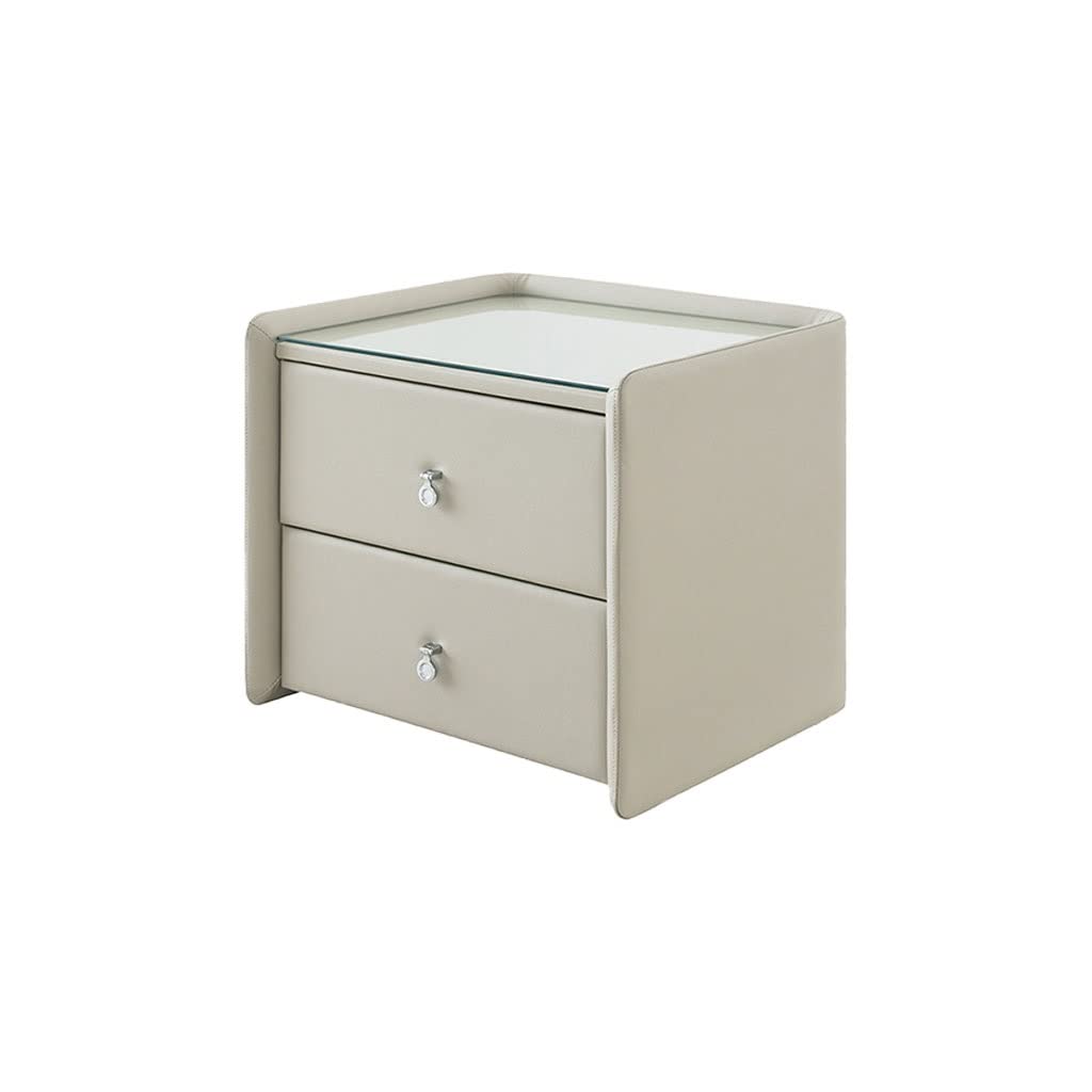 BHGFYXBS Bedside Cabinets Double Drawer Storage Cabinet Bedside Table Modern Living Room Bedroom Storage Drawer Wooden Bedside Table Shelf Bed Side Tables