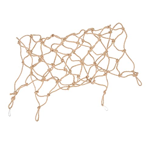 EXAOMBLE パロットクライミングネットロープ 麻ひも製ペットおもちゃ ハンガー付き オウム フィンチ ハムスター用