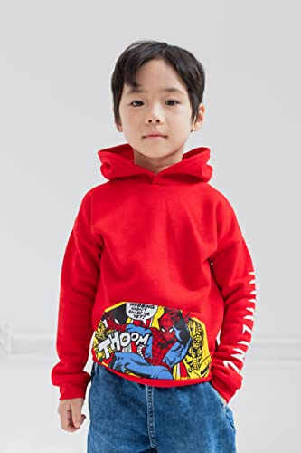 Marvel Spider-Man Little Boys Fleece Pullover Hoodie Red 42