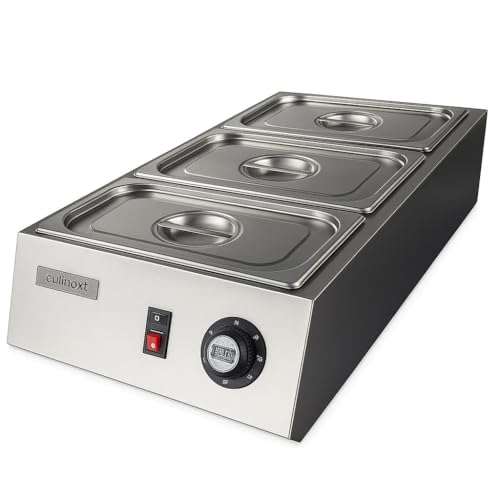 Image of 3-Pot 5kg Chocolate Melter | SS304 | 1000W | Commercial Electric Food Warmer | Removable GN Pans | Adjustable Temperature (Up to 100C) | 6 Months Replacement Warranty