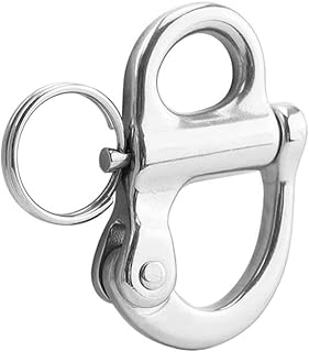 MAXIAOAO Hardware Accessories Stainless Steel 316 Rigging Sailing Fixed Bail Snap Shackle Fixed Eye Snap Hook Sailboat Sailing Boat Yacht Outdoor Living