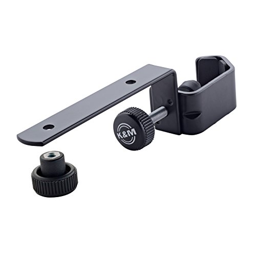 K&M König & Meyer 12210.000.55 Mounting Bracket | For Multiple Pegs | Pegs Not Incl. | Clamps to Tubes .28” - 1.18” | Compatible w/K&M Pegs | Pocket Size | Easy Travel | Portable | German Made | Black