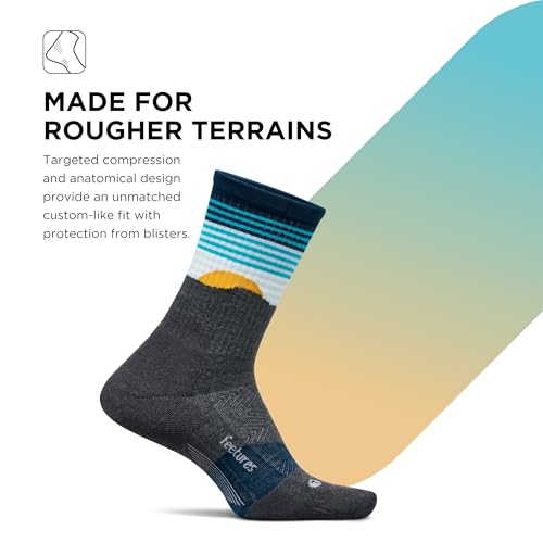 Image of Feetures Trail Max Cushion Mini Crew Sock - Hiking Socks for Men & Women