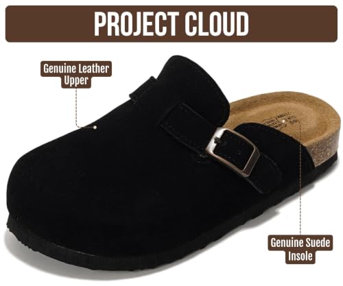 Image of Project Cloud Kids 100% Genuine Leather Non Slip Clogs with Cork Footbed