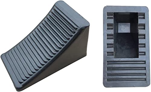 Fasmov 4 Pack Solid Rubber Heavy Duty Wheel Chock, Premium Chock For Car, Travel Trailers, Rv, Truck, And Atv #TOP1