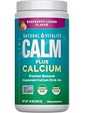 Natural Vitality Natural Calm PLUS Calcium Supplement Powder, Raspberry Lemon- 16 ounce