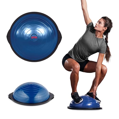 SPRI Balance Trainer Sport - Dome Shape Half-Exercise Ball with Non-Skid Base - For Balance Training, Strength Building, Toning, and Improved Flexibility - 50cm Diameter
