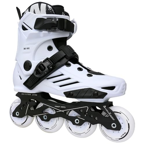 �C�����C���X�P�[�g ���[���[�X�P�[�g ��l ���f�B�[�X �����Y �A�E�g�h�A �t�B�b�g�l�X ���S �ϋv �É� �ʋC�� roller skates �A���~�t���[�� ���b�V�����n �T�C�Y���߉\ ���S �A�E�g�h�A �z���C�g �u���b�N 2�F (�z���C�g, 39)