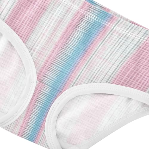 Girls' Organic Cotton Panties Organic Underpants for Toddler Pastel Striped Pattern4