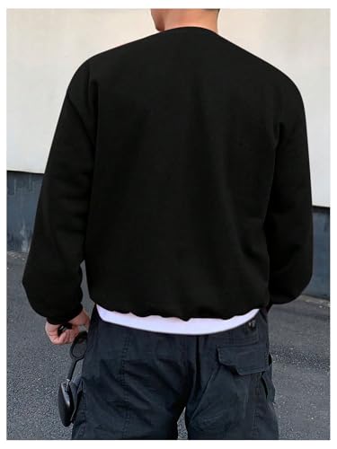 SHENHE Men's Crew Neck Canada Flag Print Graphic Vintage Sweatshirt Pullover Top2