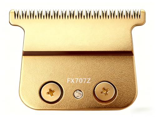 Lames de rechange FX707Z DLC compatibles avec BaBylissPRO FX787 et FX726 - Lames pour tondeuse Barberology (or, 1 paquet)