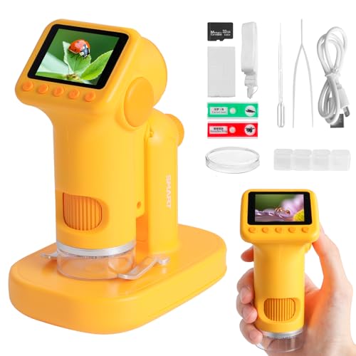 Microscope numérique enfants 1600X avec écran HD pour explorer la nature dès 8 ans