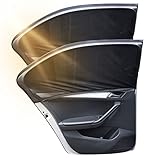 Auto Sonnenschutzrollos Baby,2 Stück Universal Autofenster UV Strahlung Schutz für Kinder Erwachsene Haustiere Sonnenblende Reduziert Wärme ( Heckscheibe)