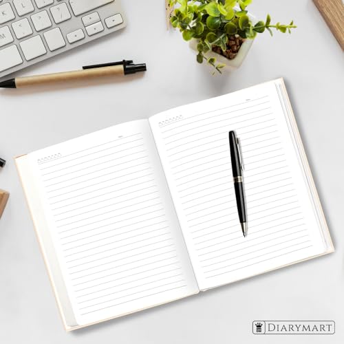 Image of Hard Bound Notebook for Girls & Women | A5 Ruled Journal | 192 Pages | 80 GSM Premium Paper | Designer Laminated Cover | Ribbon Bookmark | Notebook for School, College, Office, Journaling & Note Taking (DM4017)