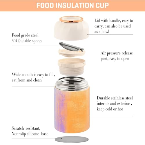 Tarro de comida hermético sin BPA para comer sano fuera de casa, 500ml 5