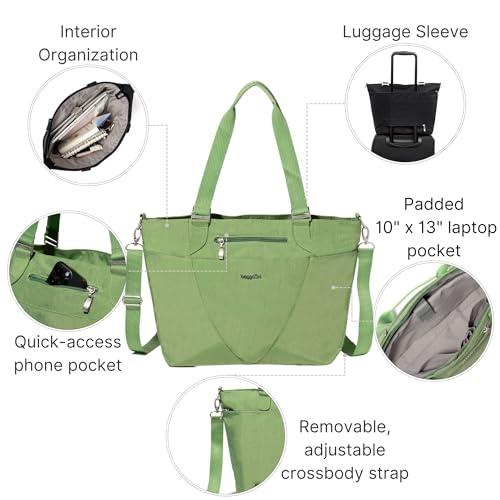 Image of Baggallini Avenue Tote - 12x18 Laptop Tote Bag for Women - Lightweight Work Travel Carry On Bag