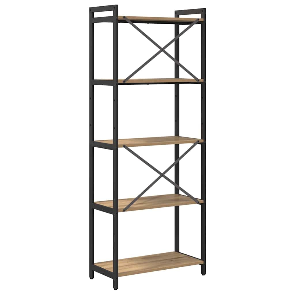 Generisch Bücherregal Artisan-Eiche 60 x 30 x 155 cm Holzwerkstoff,Möbel,Regalsysteme,Bücherregale Bücherschränke-868388