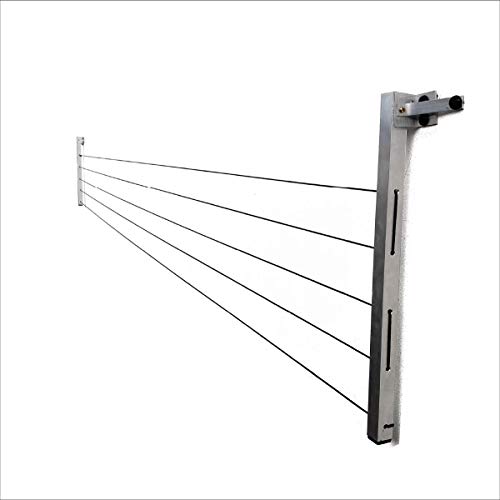 Varal de Roupas Dobravel Retratil De Parede 60 Kg Reforçado Aluminio Articulado