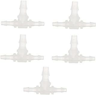 VOSAREA 5pcs Plastic T-junction Connectors Tee Joints for Aquarium Air Pump Tubing Pipeline