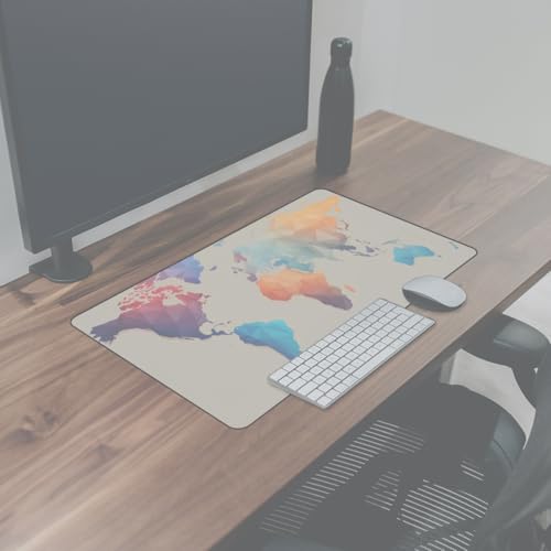 Mouse Pad Gamer Profissional Extra Grande Confortavél Anti Derrapante 90x40 - Mapa Mundi