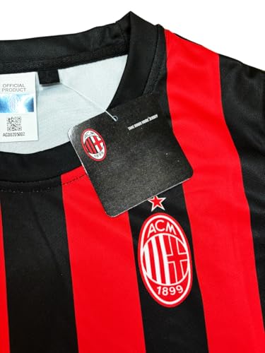 Camiseta de fútbol Milan oficial 2025/2026 – Réplica camiseta Milan 25 26 Neutra – Idea de regalo para aficionados de Milán – Niño, Inicio (Casa), 10 años