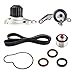 KAX TBK265 Timing Belt Kit with Sprocket Compatible with PT Cruiser 2001-2002, Stratus 1995-2002 2.4L, Caravan 1996-2002, Sebring 1996-1998 2001-2002 2.4L WP120-4220, WPK41006A, TWPDG03