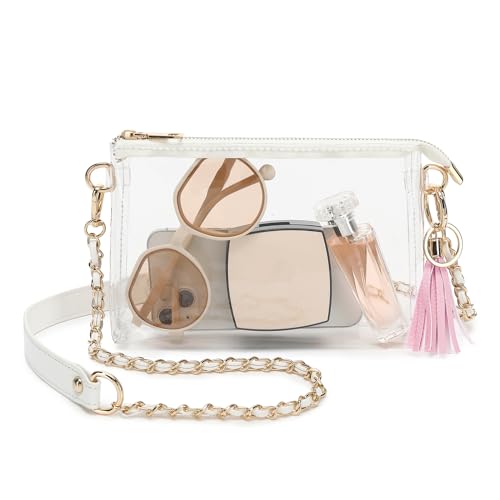 Image of YGR Womens Clear Bag for Stadium Events PVC Small Crossbody Purse for Concert, Party Sports Stadium Approved Present