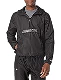 Starter Men's Popover Packable Jacket, Black, Large