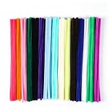 100 pezzi di filo di ciniglia, 15 colori per tubi detergenti, cura del tubo 30 cm, per la creazione fai da te, decorazione artigianale, fabbricazione di mazzi