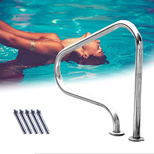 Barandal Curvo para Escalera de Piscina Acero Inoxidable miniatura 1