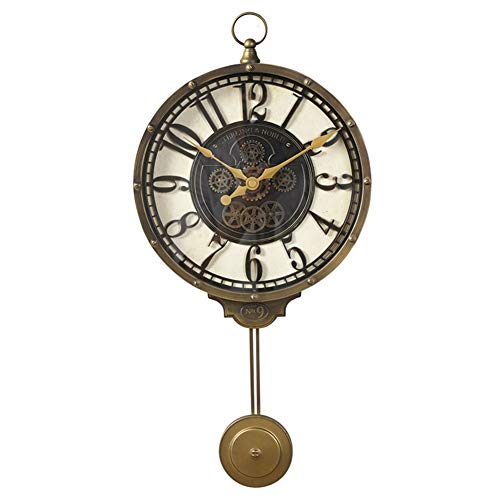 Horloge murale rétro avec pendule au design moderne pour salon - 2