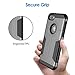 JETech Shockproof Case for iPhone 8 and iPhone 7, Dual Layer Protective Phone Cover with Shock-Absorption (Silver)