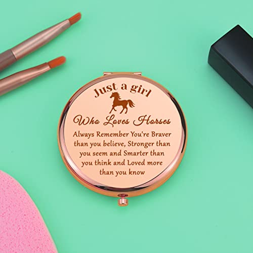 Horse Lover Gift Horses Gifts For Girls Compact Makeup Mirror For Daughter Niece Equestrian Gifts For Women Animal Lover Gifts Inspirational Gift Folding Makeup Mirror Birthday Graduation Gifts #TOP4