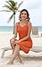 Disamer Summer Dresses for Women 2026 Sundresses Sleeveless Beach Swimsuit Cover Ups Spring Casual Tank Tshirt Sun Dress,Stripe Orange,Medium