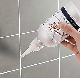 KANISH BRAND Waterproof Tile Grout Sealant | Grout Sealer for Shower Tile & Bathroom Tile - Fill and Bleach | Fast Drying Grout Renew Repair for Cracks and Gaps (WHITEE-280ML