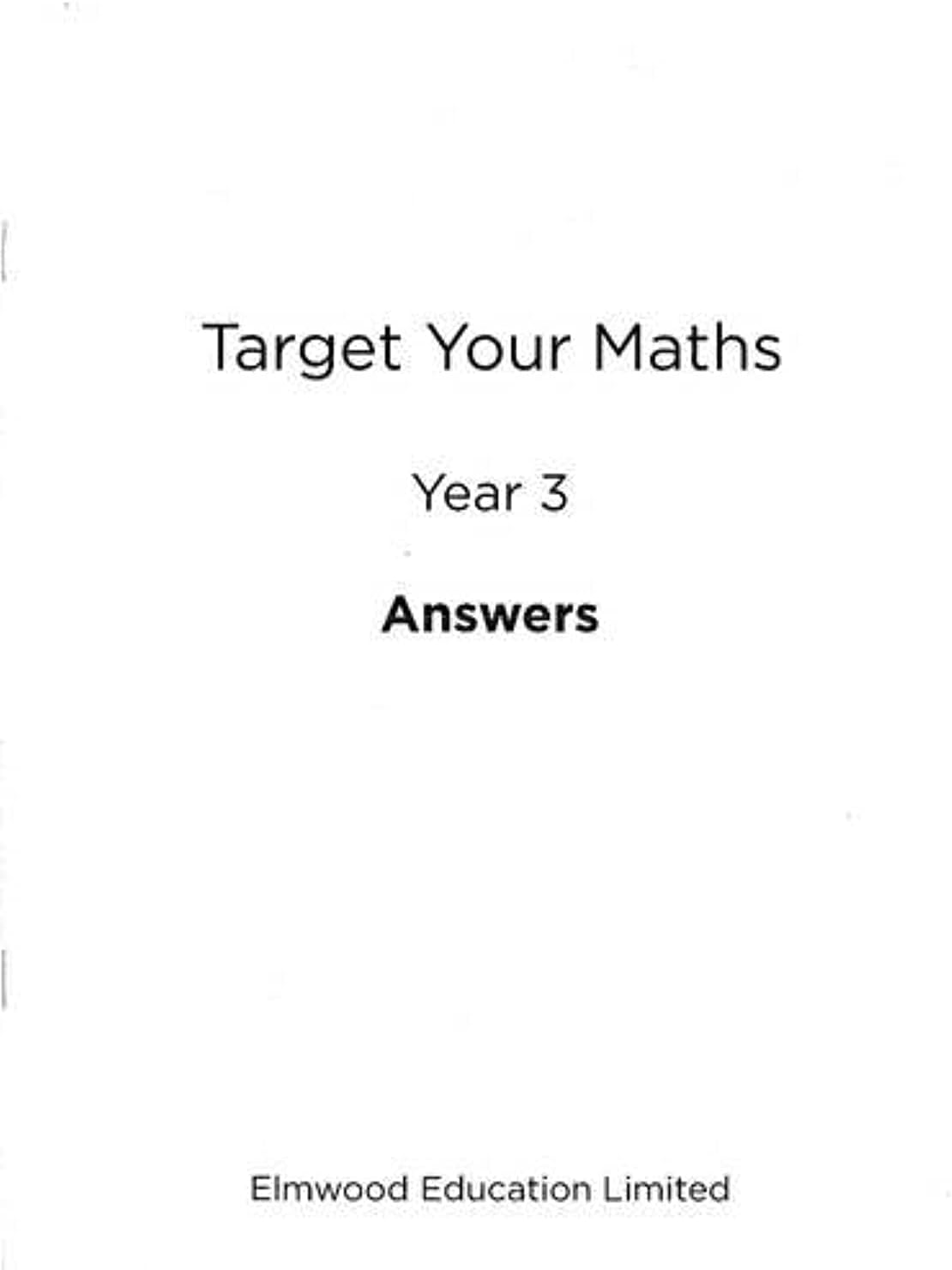Target Your Maths Year 3 Answer Book Paperback โ Import, 30 Nov. 2014