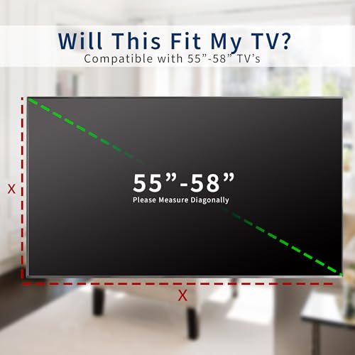 VIVO Flat Screen TV Cover Protector for 55 to 58 inch Screens, Universal, Outdoor, Weatherproof, Water Resistant (COVER-TV055B) - Image 2