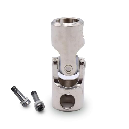 Joint de cardan femelle, Genouillère d'entraînement pour manivelle de volet roulant, couleur nickel acier - Rotule d'articulation D12 mm - En acier pour store et volet roulant - Fabrication française