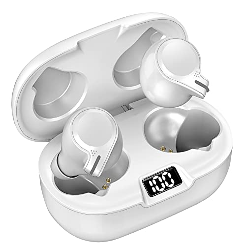 Bluetooth 5.0 Kopfhörer, kabellos, Sport-Kopfhörer, Hi-Fi-Stereo, leicht, mit Mikrofon, In-Ear-Kopfhörer mit LED-Display und Touch-Control, wasserdicht IPX6 Cover