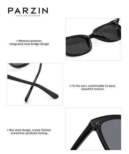 Fashion Flat Uv400 Protecting Sunglasses For Men - Parzin Women Trendy Oversize Vintage Glasses Pz6633 #TOP3