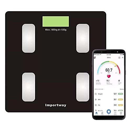 Balança Digital Bioimpedância Com Bluetooth Aplicativo Peso Anali...