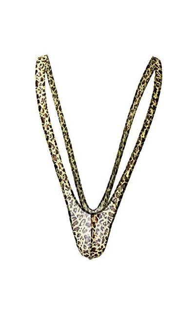 Men's V-String Underwear Sexy Mankini with Suspender Mens Thong One Size Shapewear Swimsuit